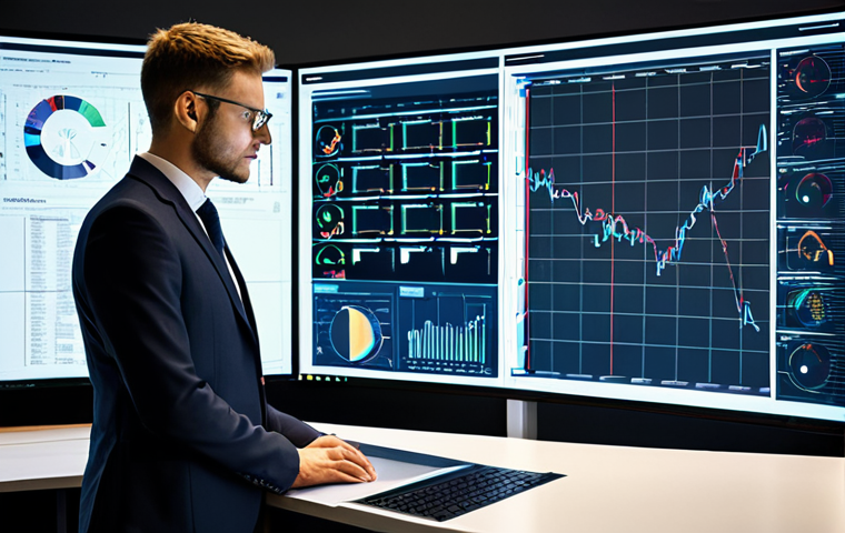 A skilled project planning engineer, with a focused and intelligent expression, dressed in a professional, modern business suit with a modest shirt, fully clothed, appropriate attire. The engineer is standing in a clean, high-tech control room, looking at a large digital display showing a complex construction project's digital twin and real-time data visualizations. In the foreground, a sleek desk holds a laptop displaying project analytics and a physical architectural blueprint, symbolizing the blend of traditional and advanced planning tools. Perfect anatomy, correct proportions, natural pose, well-formed hands, proper finger count. Professional photography, high-resolution, detailed, cinematic lighting, realistic. Safe for work, appropriate content, fully clothed, professional.
