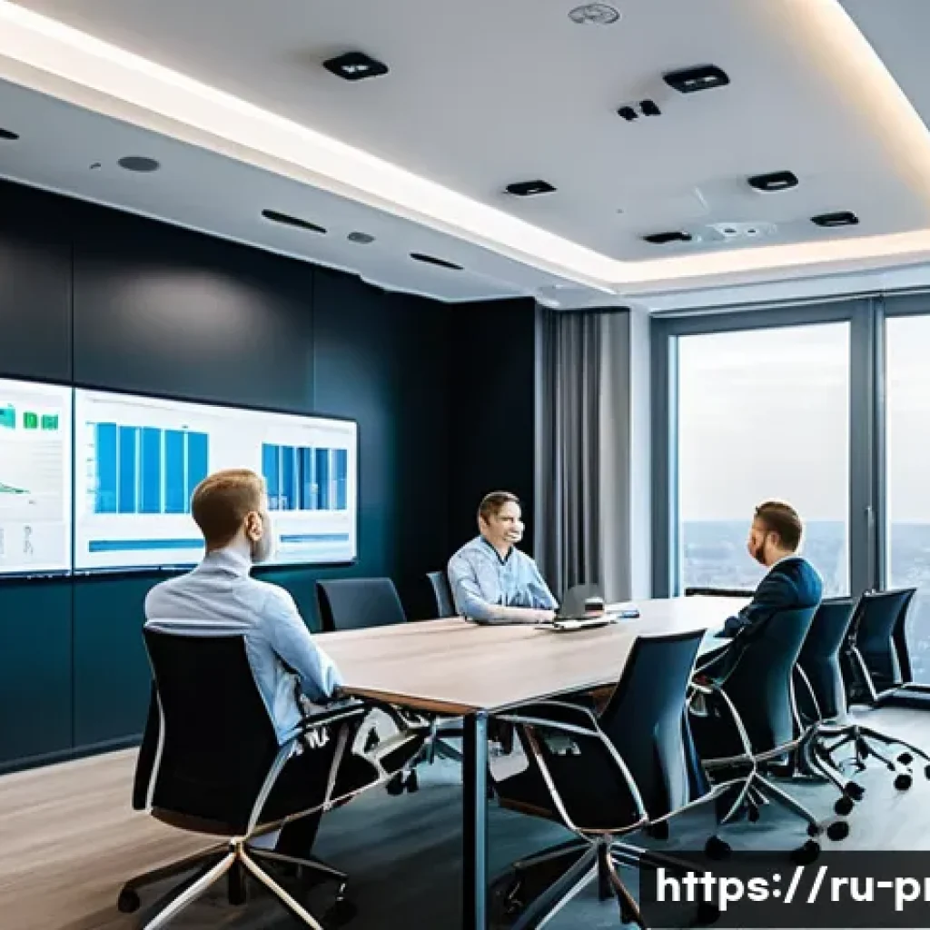 공정관리기술자와 프로젝트 매니저의 협업 사례 - A modern office meeting room in Moscow with diverse Russian engineers and project managers engaged i...