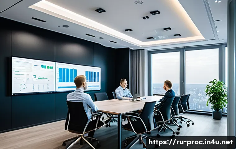 공정관리기술자와 프로젝트 매니저의 협업 사례 - A modern office meeting room in Moscow with diverse Russian engineers and project managers engaged i...