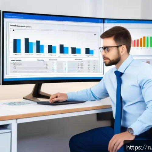 공정관리기술자 취업 이력서 작성법 - A professional office setting featuring a confident Russian project management engineer in business ...